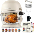 9-in-1 Non-Toxic Glass Air Fryer Pro – 5-Quart Capacity with Self-Cleaning, Rotisserie & Tumbling Basket